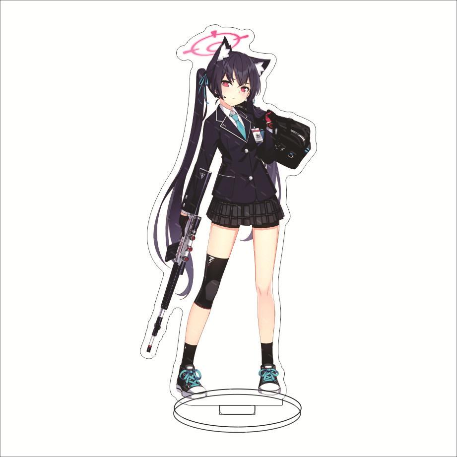 Anime Blue Archive Sunaōkami Shiroko Stand Model Cosplay 15cm Acrylic Game Figure Waraku Chis Cute Desk Decor Fans Collection