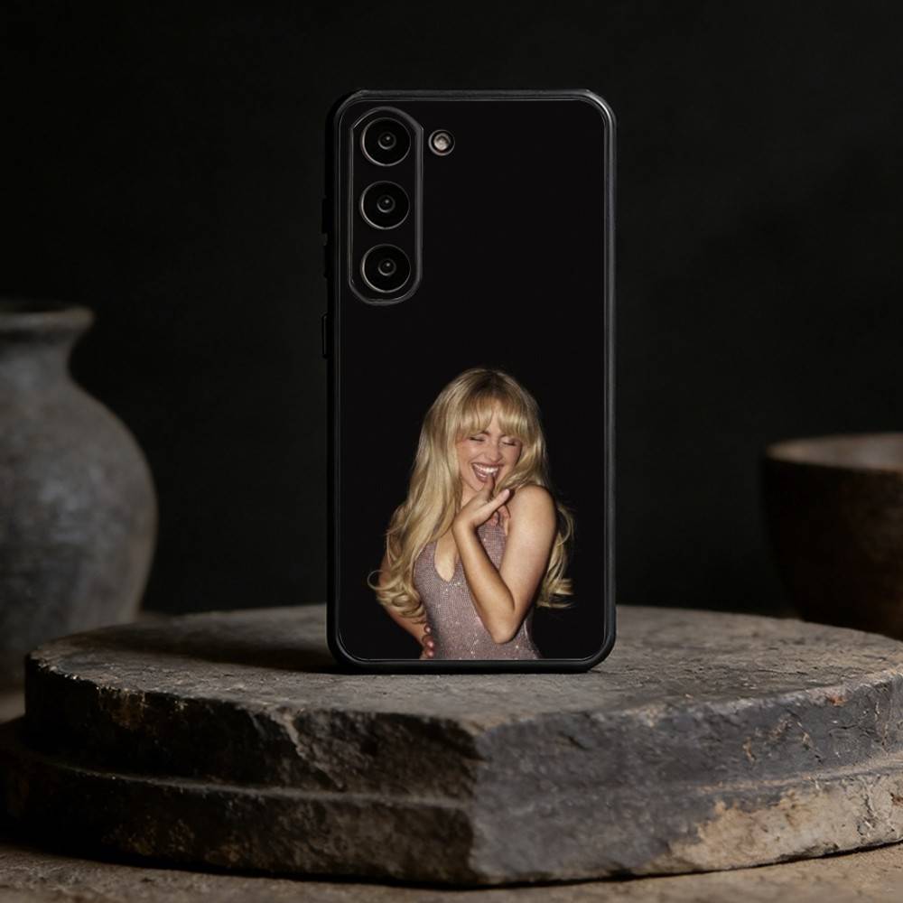 Singer S-Sabrina C- Carpenter Handyhülle Für Samsung Galaxy A13,21s,22,31,32,52,53,71,72,73,Weiche Schwarze Hülle