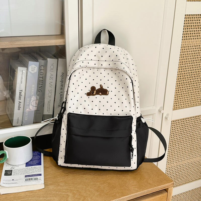 Student Color Block Schoolbag Women's Large Capacity Backpack