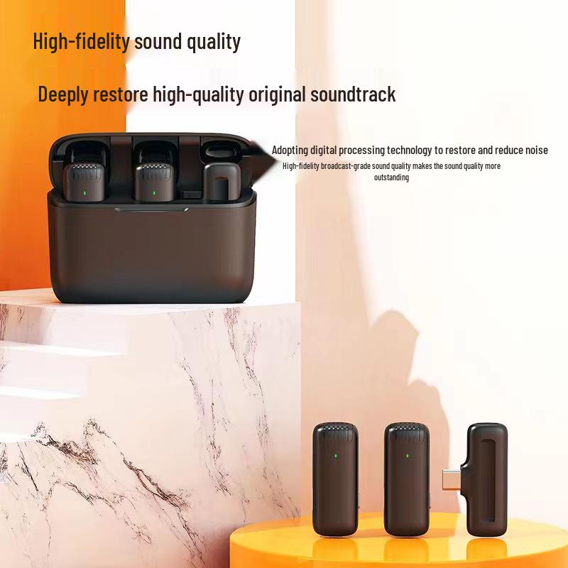 Top-rated J13 Wireless Lavalier Microphone: One-to-Two 2.4G Noise-Reducing Mic for Live Streaming