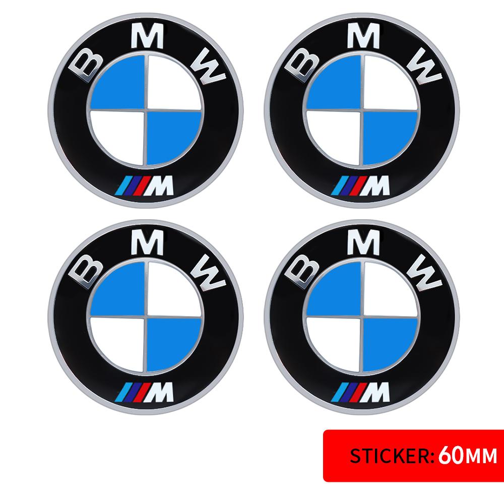 56/60/65mm Car Badge Wheel Center Cover Decal Hub Cap Decor Sticker Auto Modification Accessories For BMW M E36 E46 E60 E90 E39