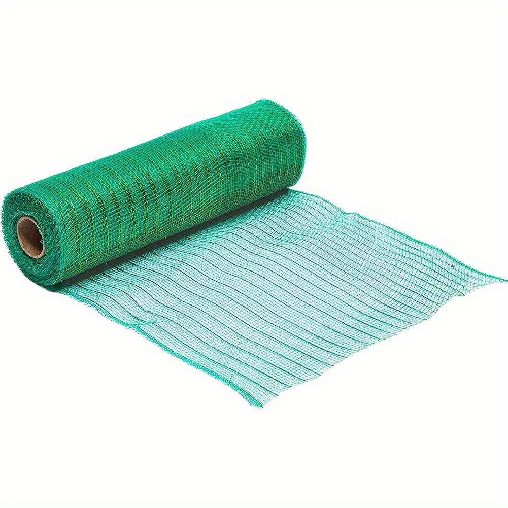 Christmas Ribbon Roll with Decorative Striped Netting for DIY For Wreaths Holiday Garlands Bows and Craft Projects