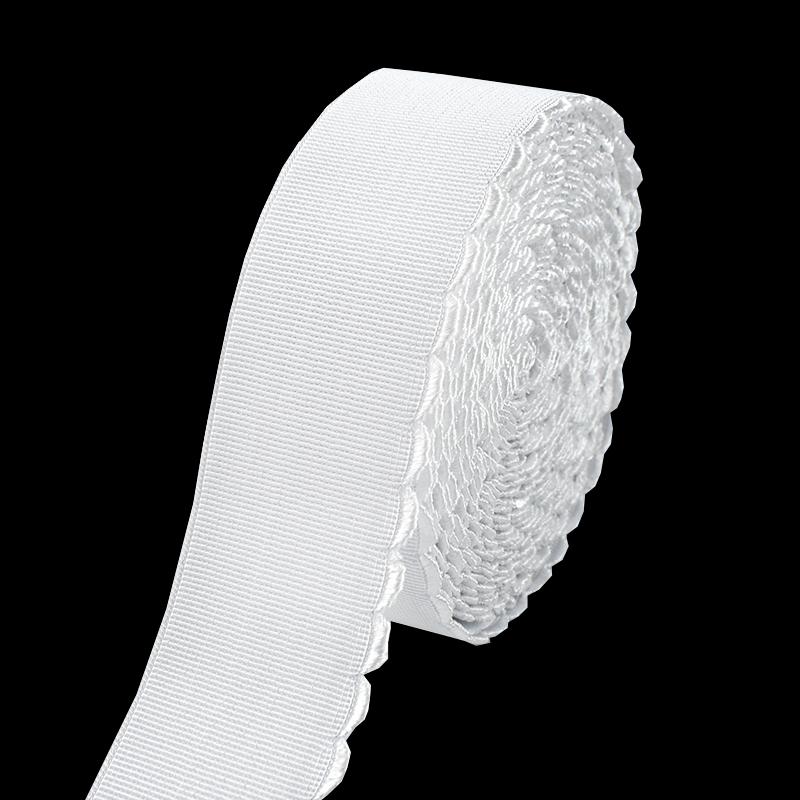 Meetee 2/5Meters Nylon Elastic Band 10-50mm Black White Lace Rubber Tape Bra Underwear Webbing Strap Belt DIY Sewing Accessories