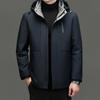 Winter New One-piece Three-wear Down Jacket Men's Casual Goose Down Jacket Hooded Liner Removable Warm Top