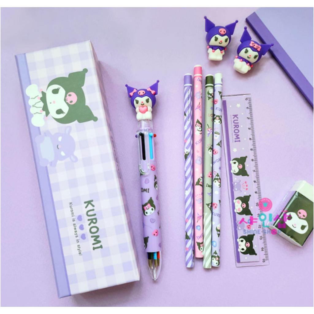 Sanrio Characters Popular Stationery Set (Kuromi)