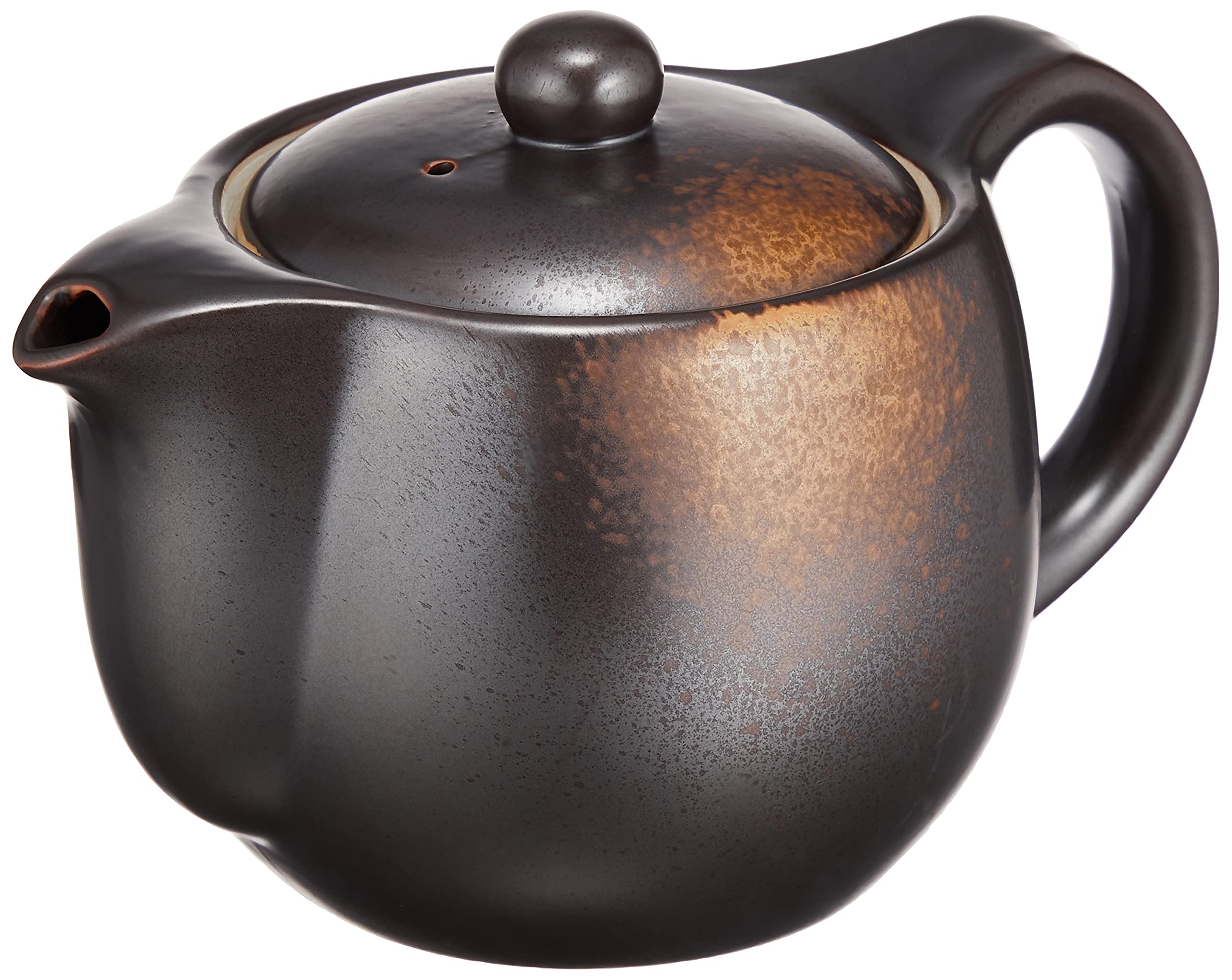 

Hatsuyama Kiln Dark x 11 x Yakishime basket Teapot, Brown, 16.5 11cm, (with mesh), YH-261-13