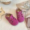 1-12J Kindersandalen Zehenschutz Jungen Mädchen Sommer Neu Süßigkeiten Weiche Sohle Schuhe Kinder Freizeit Retro Flache Ledersandalen