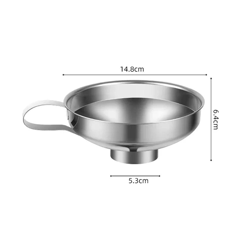 Stainless Steel Wide Mouth Funnel Canning Cup Jam Salad Dressing Hopper For Jar Wine Water Spices