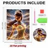 Disney Princess and The Frog Princess Tiana Golden Crown Pearl Painting Starlight Gold Glowing Dress Emerald Necklace Theme Unframed Art Painting