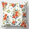 Federa Cuscino Floreale 45cmX45cm Quadrata Copricuscino per Divano Fiori ad Acquerello Cuscino
