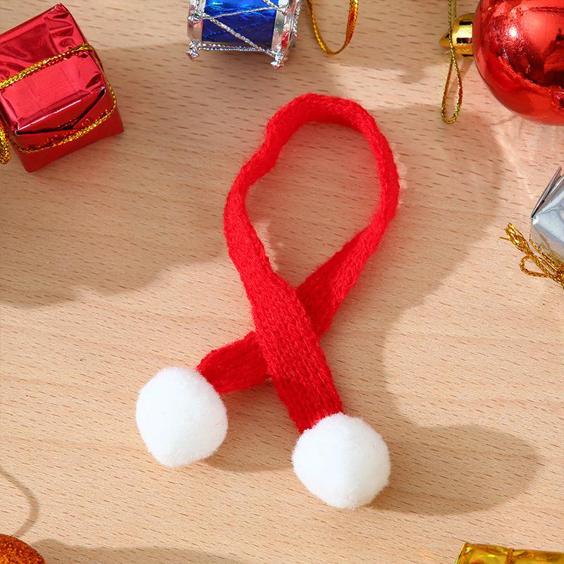 1pcs Mini Christmas Knit Hat Scarf DIY Wine Bottle Cover Decor Mini Woolen Hat Wine Bottle Decorative Hat DIY Handmade