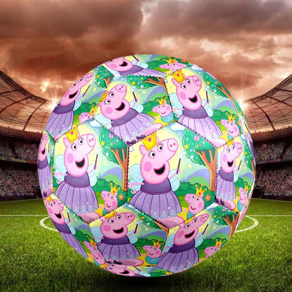 Pink Pig Print Size 5 Soccer Ball, Standard Match Football for Sports Game and Team Practice, Ideal Gift for Soccer Fans