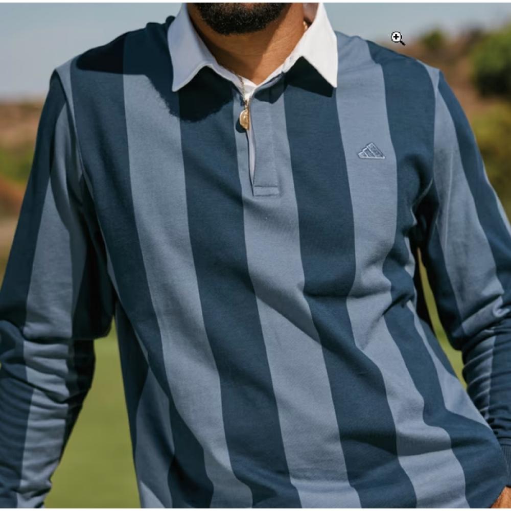 

Adidas Golf Long Sleeve Rugby Polo Shirt 2024ss IU4430 (navy blue)/AL