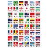 48 Pieces Temporary Tattoos Set Featuring Various National Flags Designs for Body Art and Decoration Suitable for Different Occasions and Events