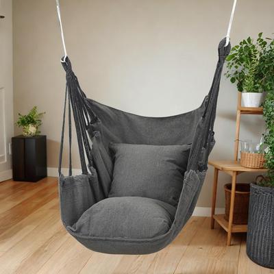 Hammock Chair Folding Camping for Outdoor Indoor Hanging Rope Max 250kg Bedroom