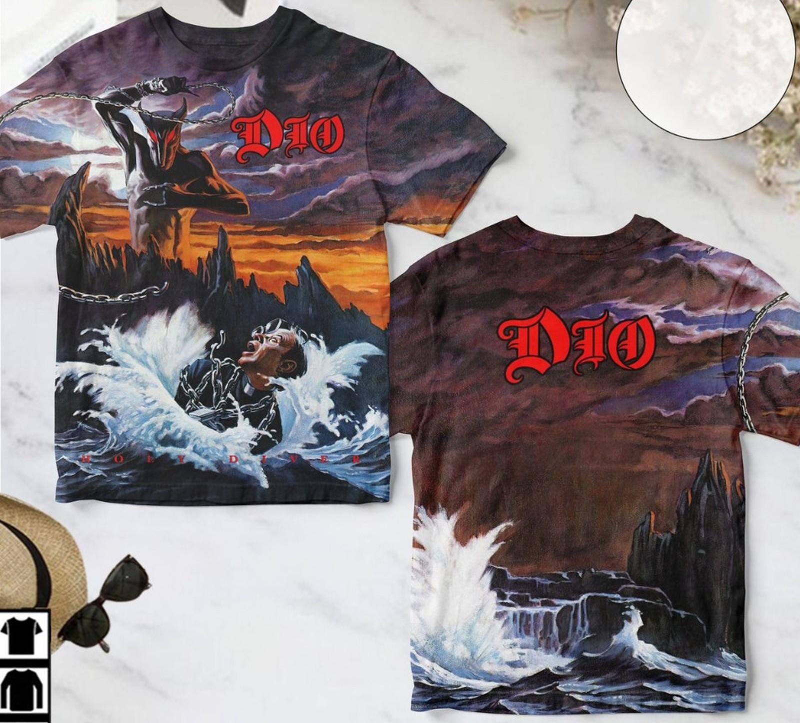 Dio Holy Diver Album Cover AOP 3D T-shirt L