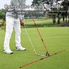 Golf Swing Alignment Rod Golf Alignment Stick Holder Swing Practice Plate Trainer Swing Angle Adjustment Postures Correction Aid