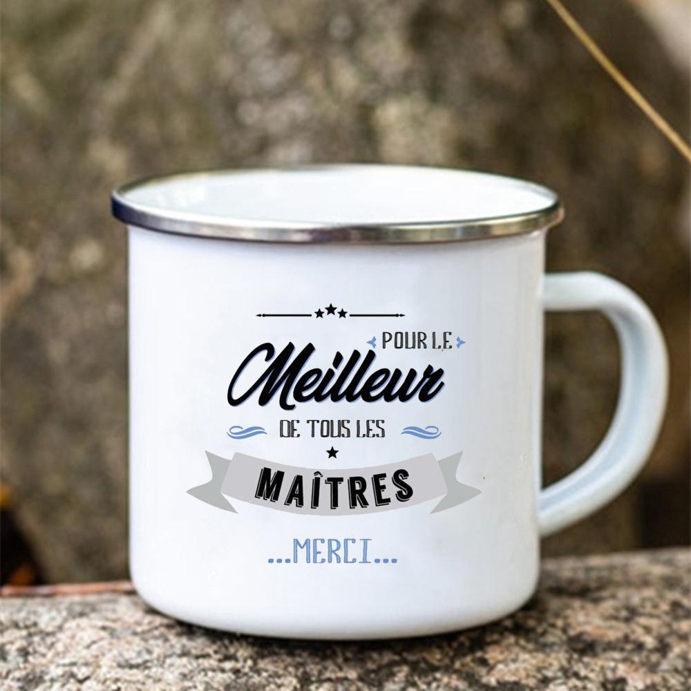 Thank You Super Teacher Mugs Creative Coffee Cups Drinks Water Cup Enamel Camping Mug School Home Handle Drinkware Teacher Gifts