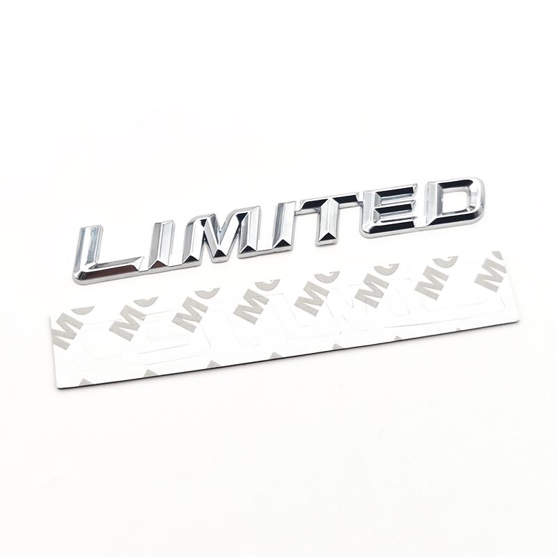 3d Metal Letters Car Rear Logo Limited Emblem Sticker for Ford Jeep Grand Cherokee Highlander Toyota Limited Badge Accessories