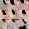 Elegant Bow-Knot Tassel Alloy Earrings for Women's 2025 Spring/Summer