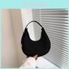 Chic Minimalist Crescent Bag For Women In Black Pink Orange Green And Brown Colors