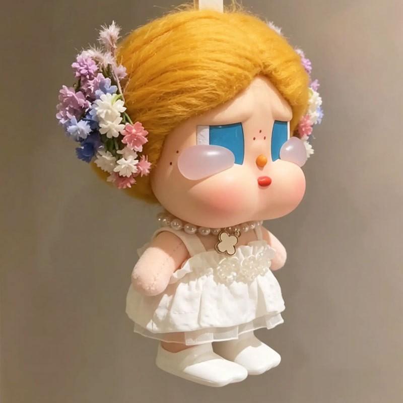 15cm BJD Doll Outfit Set Floral Hairpin Skirt Necklace Crybaby Dolls Tea Rose Vacation Style