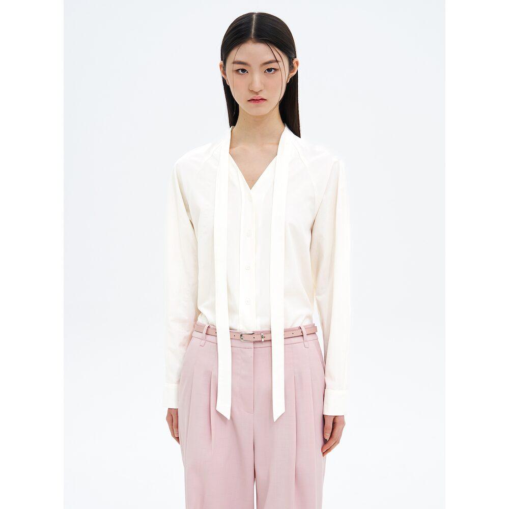 8Seconds Cotton Tie Blouse Ivory Ivory/S