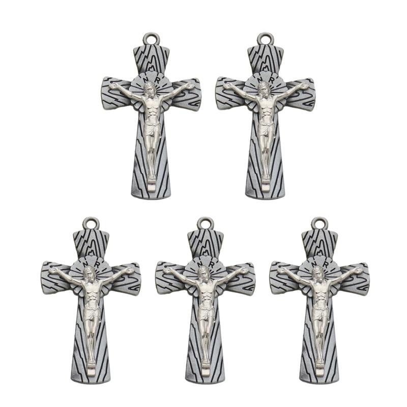 Cross Keychains Key Rings Religious KeyChains For DIY Car Hanging Simple Jewelry Handmade Gift