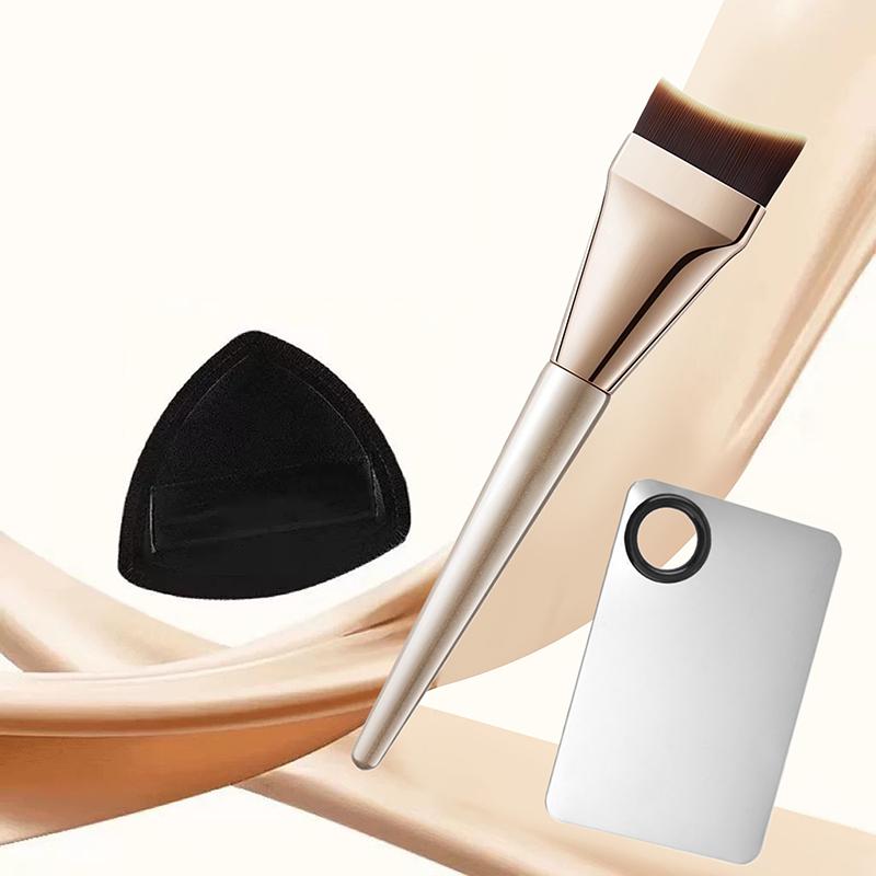 Ultra Thin Crescent Foundation Brush Set Lightweight Face Contour Brush Contour Brush Mixed Foundation Cream Tool