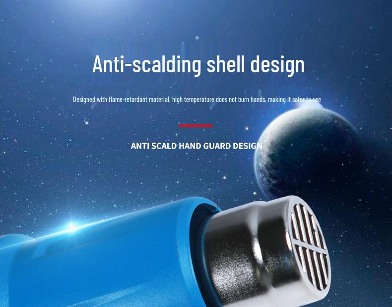 2000W Adjustable Temperature Industrial Hot Air Gun with Digital Display for Car Film Baking, 110V/220V