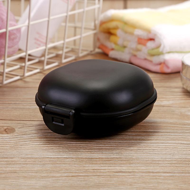 

Waterproof Soap Box with Lid Travel Soap Box Bathroom Creative Drain Soap Box Travel Portable Soap Holder 1pcs чёрный