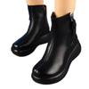 Herbst- und Winter-Kurz-Martin-Stiefel für Damen, neue Damen-Kurzstiefel mit doppelten Reißverschlüssen und Plateausohle, weichseitige Damen-Lederstiefel
