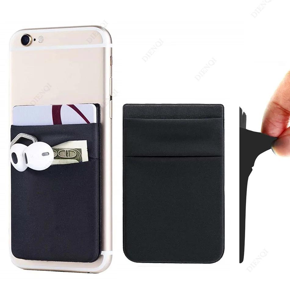 Mobile Phone Card Holders Phone Wallet Stick On Card Holder for Phone Case Adhesive Sticker Cell Phone Wallet Credit Cardholder