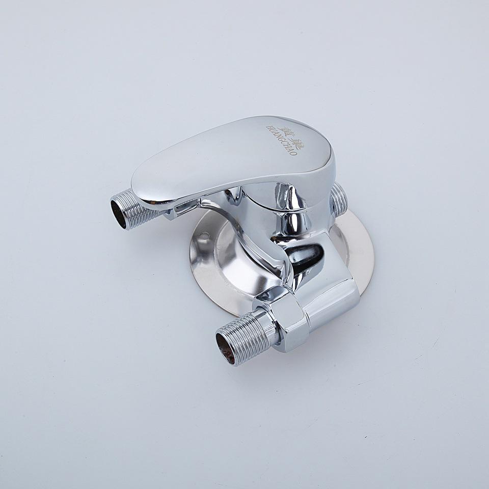 Triangular Exposed Shower Faucet with Hot and Cold Mixing Valve & Switchable Shower Head