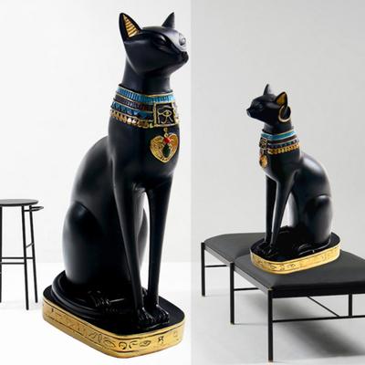 Egyptian Goddess Bastet Statue Cats Collectible Figurine Office Home Decor