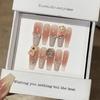Cartoon Blush Bear Champagne Diamond Pearl Alloy Chain Sweetheart Patch Wear Armor