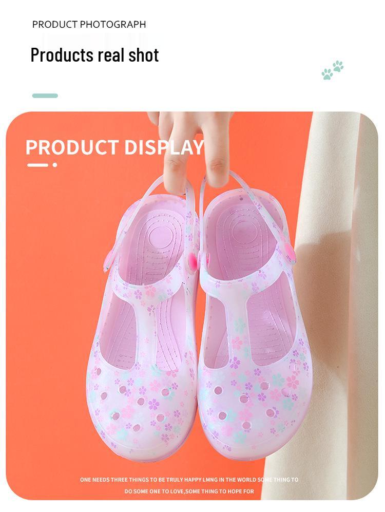 Damen Rutschfeste Zehengeschlossene Jelly Strandsandalen