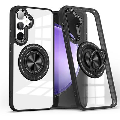 Magnetic Ring Holder Case For For Samsung S24 Ultra Plus S23 FE For Wireless Charge Shockproof Bracket Stand Cover