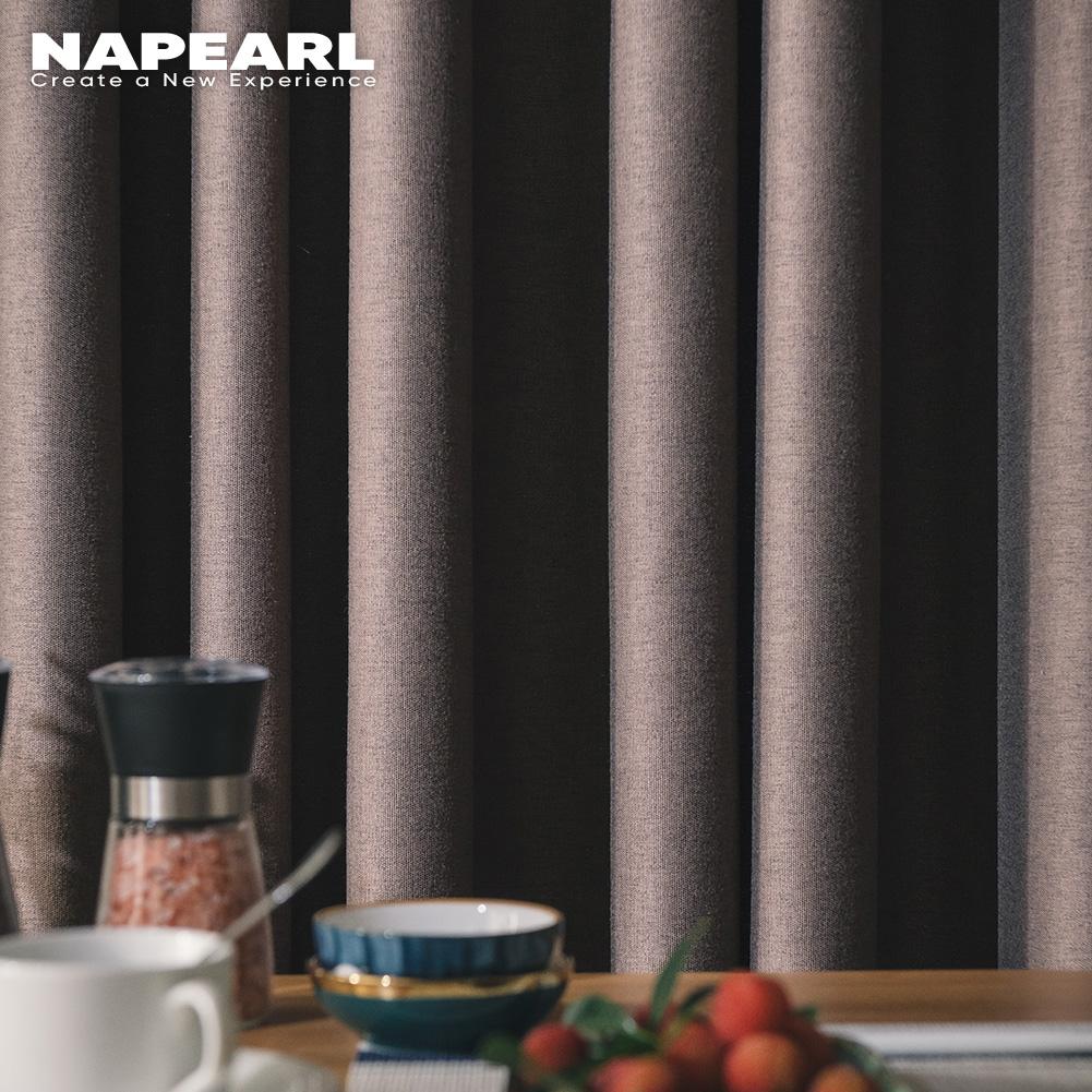 1 Stück NAPEARL Präzisions-Verdunkelungsvorhang 70% Verdunkelung Unifarbener Fensterbehang für Wohnzimmer Schlafzimmer Heimdekoration