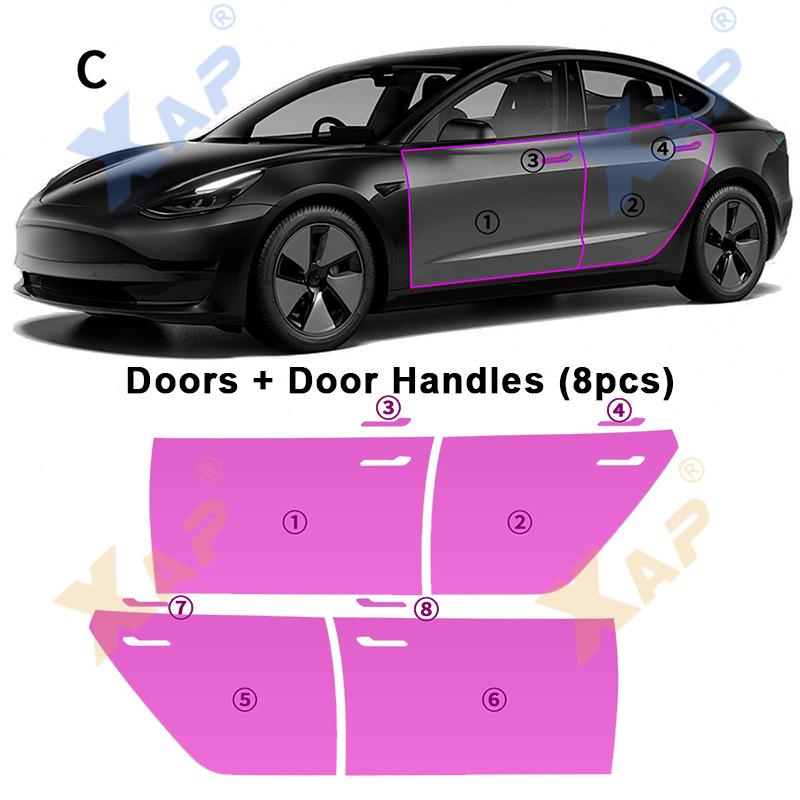 Tesla Model 3 (2020-2023) Scratch-Proof Transparent TPU Paint Protection Film