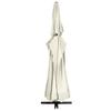 Sun Umbrella with Aluminum Pole 600 cm Sand White