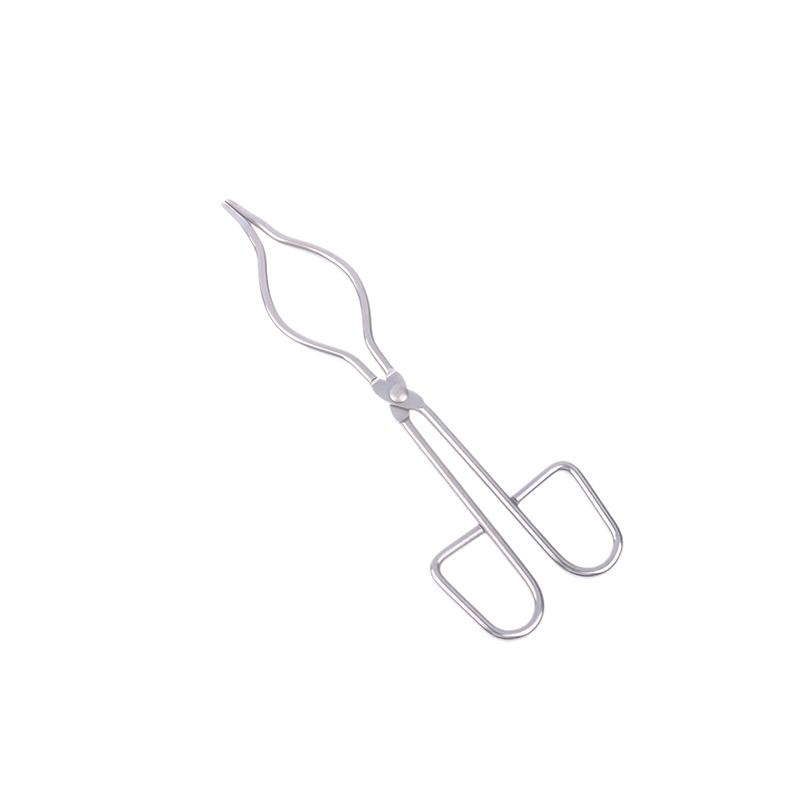 Pince à creuset professionnelle en acier inoxydable 19/24/29 cm, support de pince à fusion de graphite, pinces à bécher chromées pour saisir