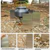 Outdoor Folding Cassette Stove Aluminum Wind Shield Camping Picnic Cooking Flat Gas Stove Alcohol Stove Windproof Cover