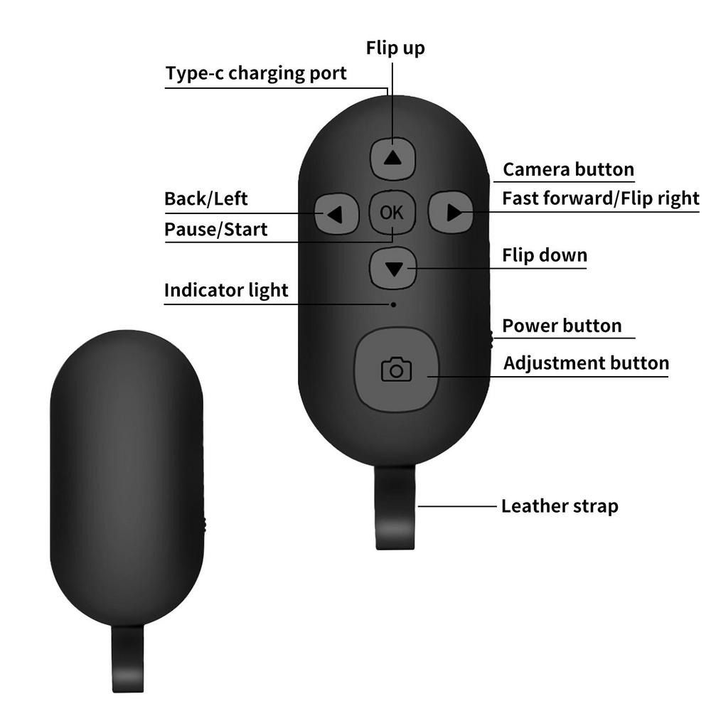 For Video Page Turner Shutter Stick Selfie Photo Shutter Remote Control Mobile Phone Selfie