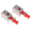 10Pcs Directly Key Switch A03 Ps-22F03 6Pins Self-Locking Power Switches Red