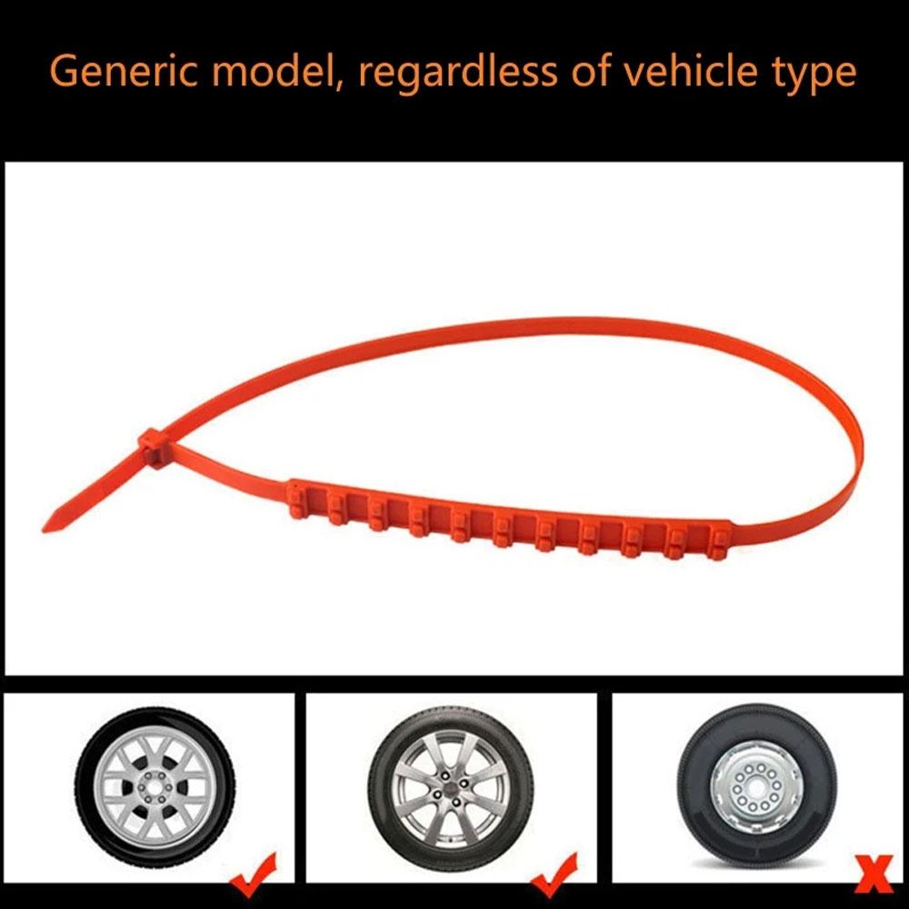 10PCS Car Plastic Anti-slip Chain Tire Anti-slip Ties Snow Mud Emergency Anti-slip Chain For Cars Universal Lockout Artifact