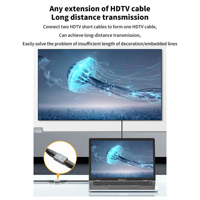 Uv00I Hdmi-Compatible 2.1 Female To Female Adapters Video Cable Interface Extension Converter 60Hz 8K Extender For Tv Box Hdtv