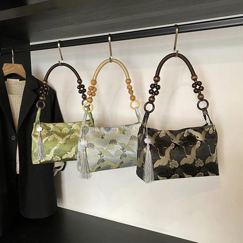 Nuove Borse a Spalla con Chiusura Ricamata Stile Natial Filo da Cucito 2026 Borse da Donna con Decorazioni a Frange per Giovani