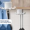 Kitchen Under Cabinet Utensil Hanger Rotatable Kitchen Storage Hooks Rotating Kitchenware Hook Under Cabinet For Towel Bag