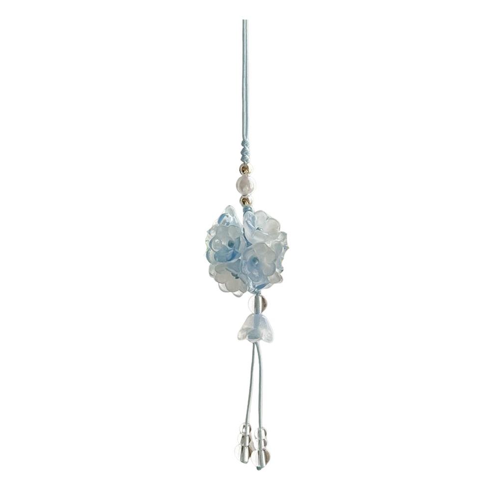 Handmade Car Hanging Ornament Crystal Flower Bellflower Flower Car Ornament Phone Charm  Phone Case